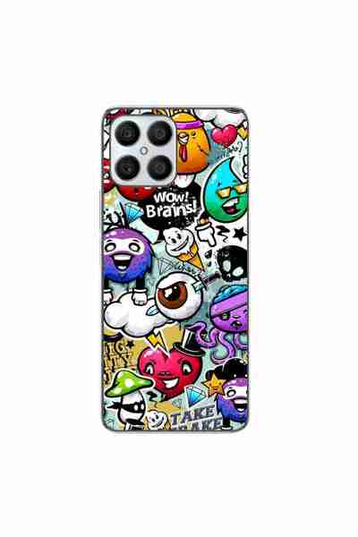OEM Husa compatibila cu Honor X8 4G Silicon Gel Tpu Model Pop Art Graffiti