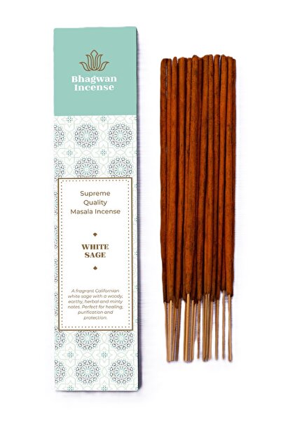 Bhagwan Incense Salvie Albă - bețișoare parfumate masala naturale premium, 15g