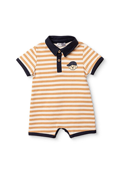 ebebek Hello Baby HelloBaby Erkek Bebek Kısa Tulum Hayvan Baskılı Çıtçıtlı Gö...