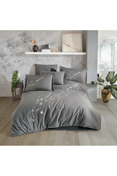 ALVERA COLLECTION Double Poplin Premium Embroidered Nev Vera Gray