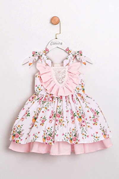 Minigimin Cicileri My Little One's Cicileri Vintage Spring Floral Girl's Dres...