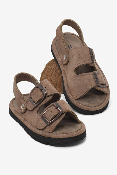 Tonny Black Sandale pentru copii, unisex, din nurcă, confortabile, cu cataram...