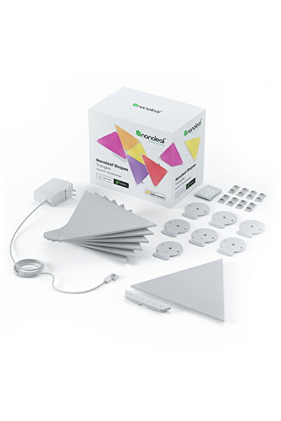 Nanoleaf Kit 9 Shapes Triangles Light Panels, RGBW LED Lighting, Music Sensor...
