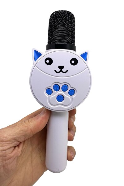 JPT Microfon Karaoke Pisică pentru Copii, Boxă Bluetooth cu Lumini