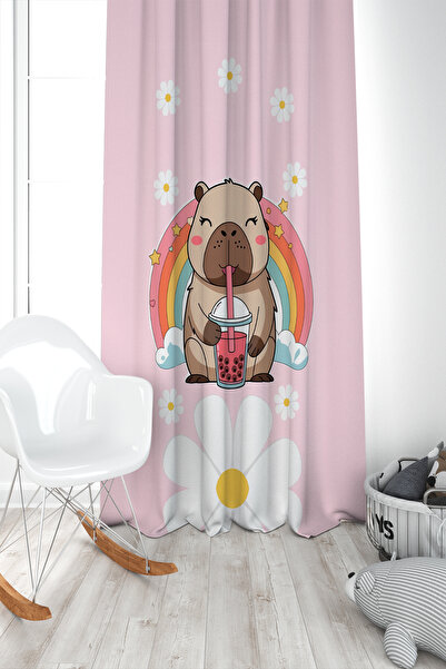 EVSEHOMES CAPYBARA PAPATYA PERDEA DE FOND CU MODEL, CU UN SOARET