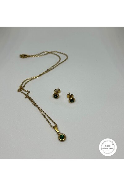 18K Altın Kaplama minimal Çelik set