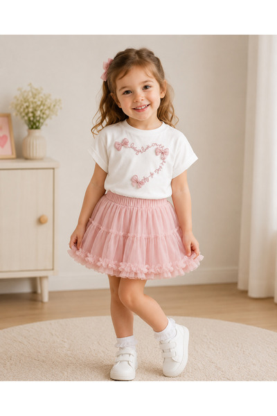 SANTRALBEBE تنورة للفتيات مع تنورة توتو منفوشة