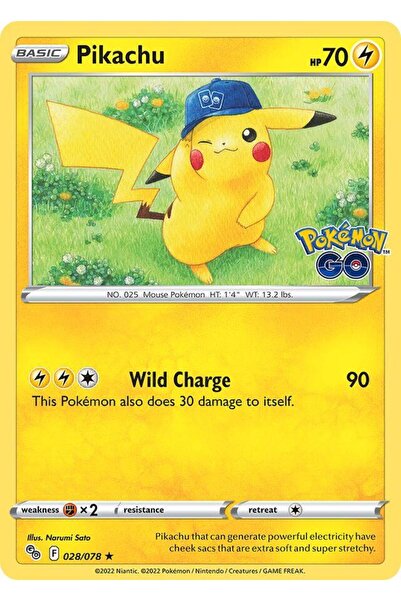 Pokemon TCG Pikachu [Holo] # 28 Pokemon Go Original Card