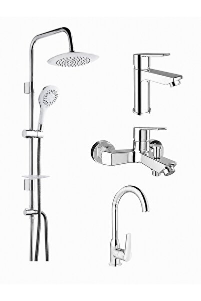 KALE MARE BATARYA SETİ VE TEMA 53270 BİANCO DUŞ SETİ