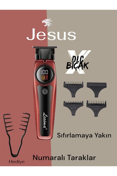 Lesima Jesus Pro Sakal Ense Tıraş Makinası (Kozmetik 126 Mucize Tarak Hediyeli)