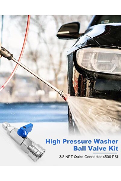 BPA Silk Route Heavy Duty High Pressure Washer Ball Valve Kit 3/8 NPT Quick C...