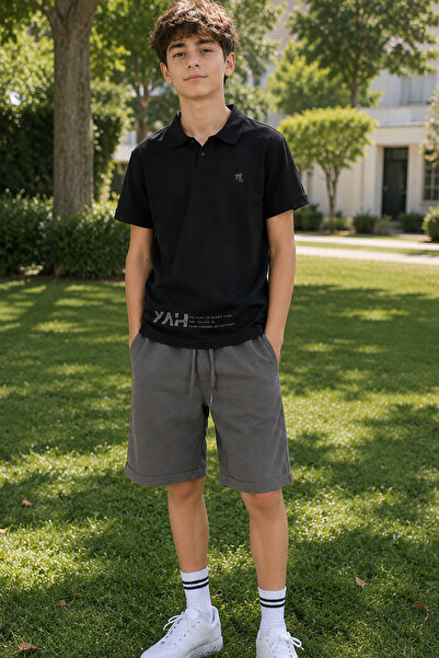 Trend Mix Kids Dvodelni set za dečake 6-15 godina, crna polo majica sa kravat...