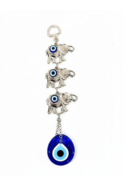 Mestore Evil Eye Bead 3-Piece Elephant Hanger Nzr12