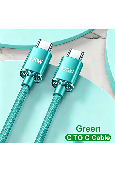Choice42 كابل من النوع C إلى النوع C أخضر اللون من NNBILI جديد بطول 0.25 متر،...