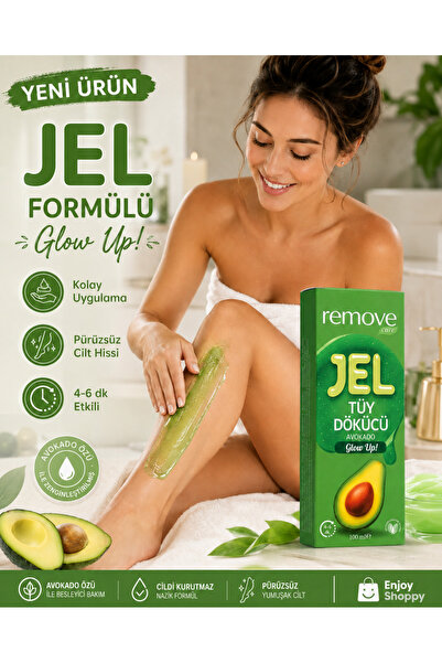 remove Depilatory Gel Cream 100 ml with Avocado Extract for Sensitive and Smo...