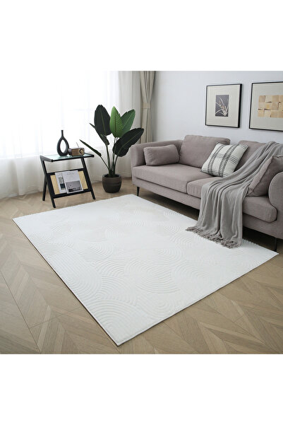 Home Box Zara Hena Jacquard Rabbit Fur Rug - 240x360 cm