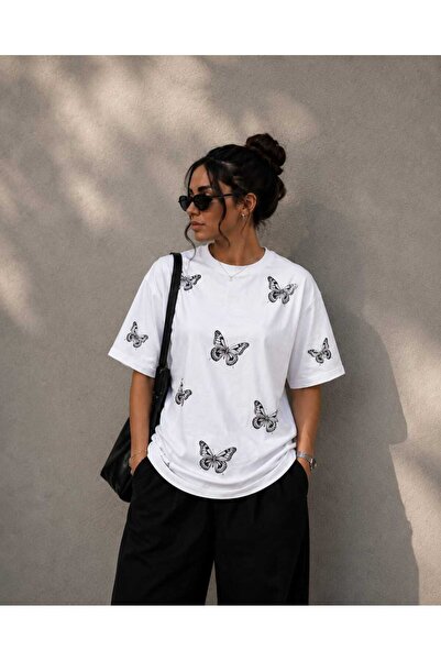 LOTS MODA TREND Τυπωμένο Unisex Oversize μπλουζάκι