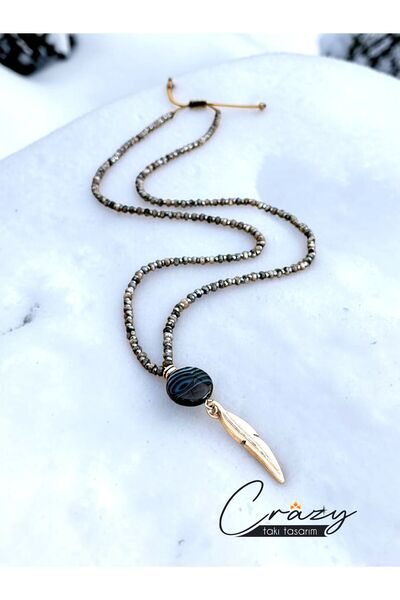 CRAZY TAKI TASARIM 4 mm Black Labradorite & Hematite Natural Stone Minimal 70...