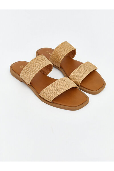 LC Waikiki Rattan Strap Women's Sliders