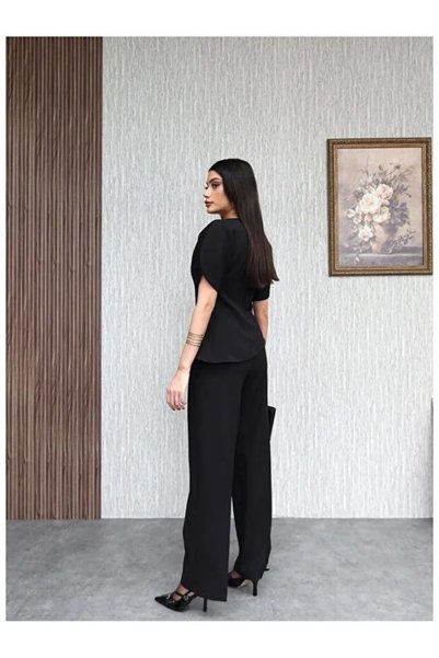 MODA DURAĞI Sirius Asymmetric Cut Suit Black