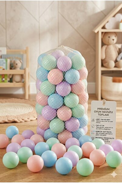 oruçoyuncak Premium Pastel Renkli Oyun Havuzu Topu 100'lü Paket - 7 cm Büyük ...
