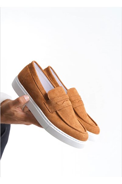 BOA Aba0580 Laceless Belted High Sole Tan Suede Men's Shoes