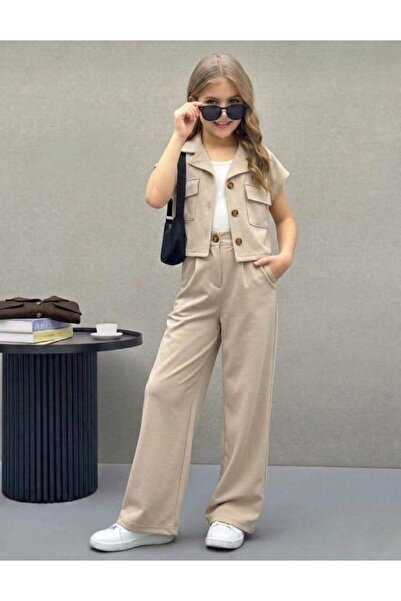 Sy Store Girl's Vest Suit |   Stylish Palazzo Pants Set
