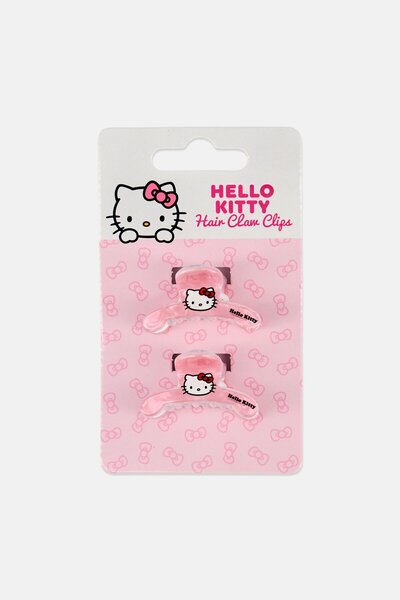 Hello Kitty Kids Girl 2 Pieces Hair Claw Clips Set, Pink