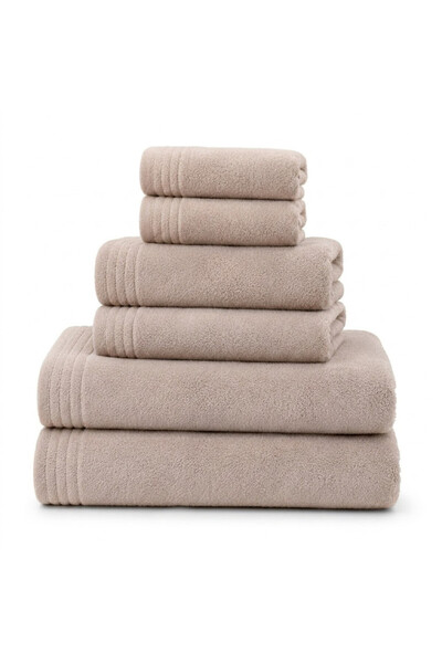 Donetella Pack Of 6 Towel Set – 330 GSM Microfiber, Soft, Absorbent & Quick D...