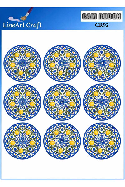 LİNEART طباعة نقل حراري على الزجاج رقم: CR92-20x20cm