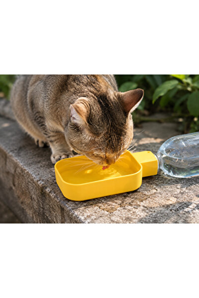 Vitrio 3D Sokak Hayvanları İçin Şişe Uyumlu Su Kabı Kedi Köpek Seyyar Suluk (...