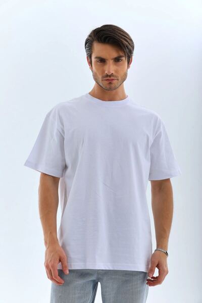 Generic Brand Men's Plain Summer Short Sleeve T-Shirt Crew Neck Oversize T-Sh...
