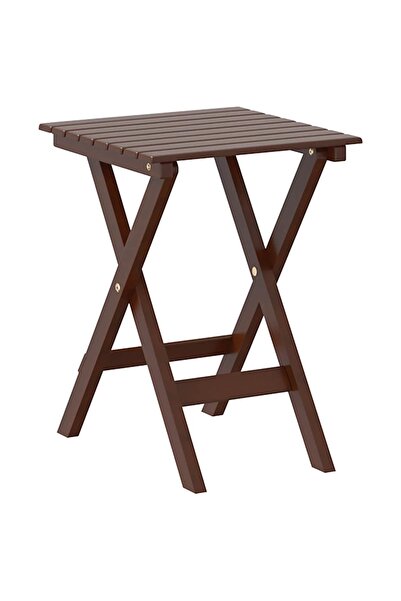 vidaxl Folding side table, brown, solid poplar wood
