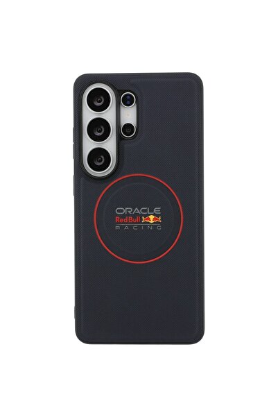 Red Bull Husă MagSafe cu inel roșu perforat pentru Galaxy S26 Ultra, Albastru...