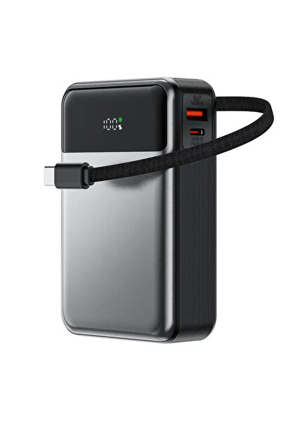Acefast بنك طاقة محمول M21 بسعة 20000 مللي أمبير وقوة 65 واط مع كابل USB-C مد...