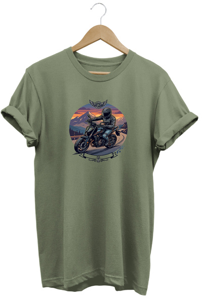 WİDİ Motorcycle Printed Men's T-Shirt Vintage Retro Design Graphic Print Crew...