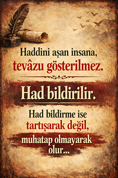 Hayal Poster haddini aşan insana Retro Ahşap Poster 20x30