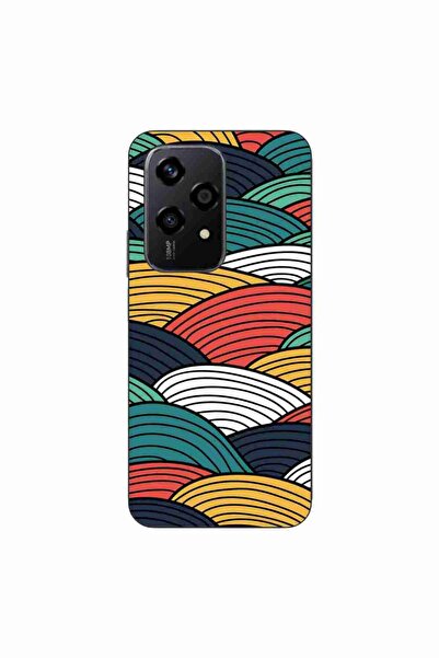 OEM Husa compatibila cu Honor 200 Lite Silicon Gel Tpu Model Abstract Striped...