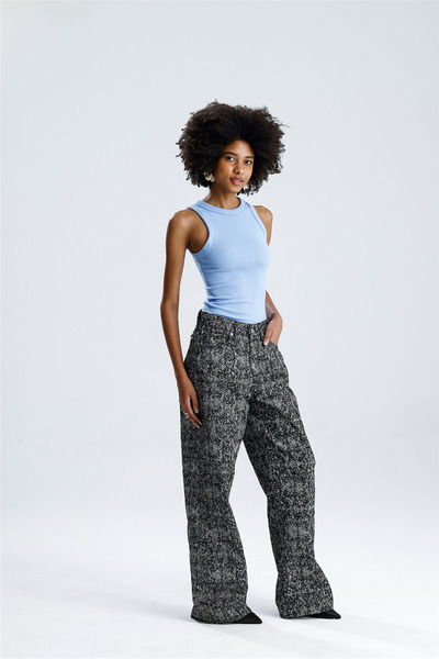 ROSE ARYA Blue Long Tank Top