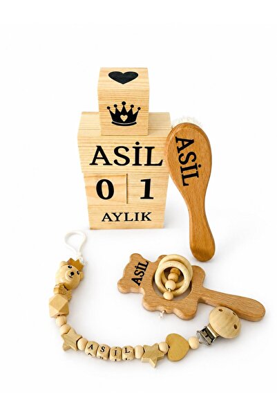 Shopfocus KİŞİYE ÖZEL İSİMLİ-EMZİK ZİNCİRİ EMZİK ASKISI-BEBEK ÇINGIRAK-BEBEK ...