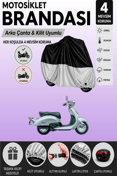 Cemku Double Black Top - Gray Bottom, Rear Bag Compatible Honda Shadow Srx 90...
