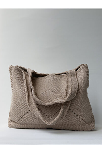 Sea Style Geantă tote din tricotaj cu model geometric