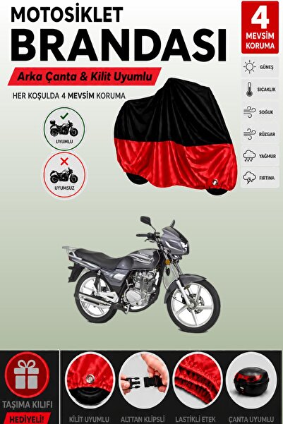 Cemku Double Black Top - Red Bottom, Rear Bag Compatible Kanuni Windys 150 Lx...