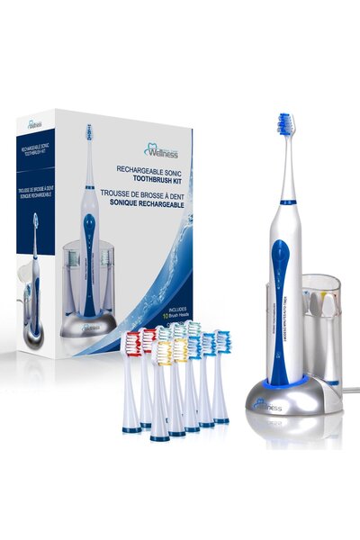wellness Wellnes HP-STX Ultra High Powered Sonic Electric Toothbrush with Doc...