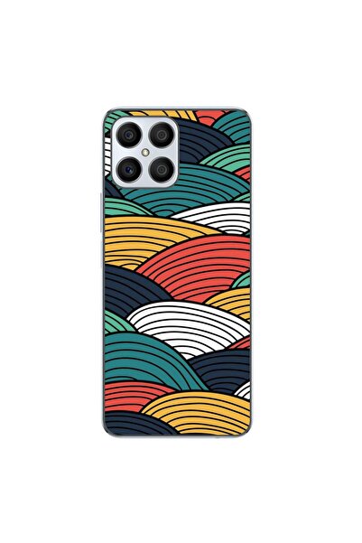 OEM Husa compatibila cu Honor X8 4G Silicon Gel Tpu Model Abstract Striped Peaks