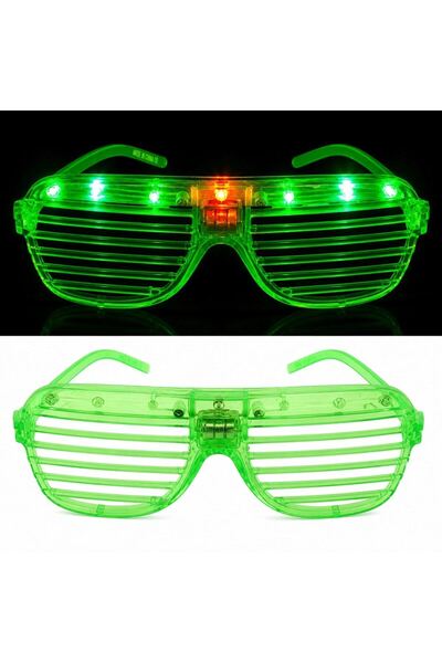 OEM Led Lighted Shutter Party Glasses Green Color Shutter Glasses