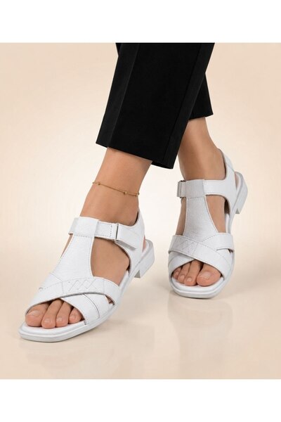 Gönbeler Genuine Leather Women's Sandals – Soft Padded Orthopedic Comfortable...