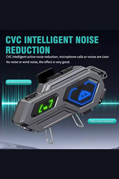 CROW'S TECH Motosiklet Intercom Kask Bluetooth Kulaklık V5.3 Işıklı IPX6 Suya Dayanıklı Mikrofonlu Intercom