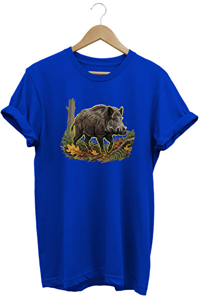 remonz Wild Boar Printed Land and Nature T-Shirt Outdoor Camping Wear