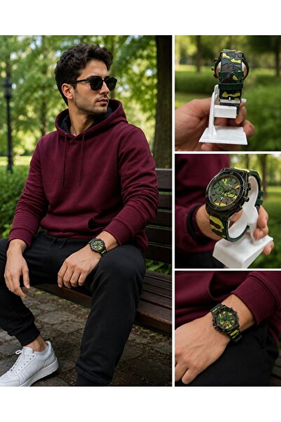 RotaCollection Askeri Desenli Erkek Kol Saati